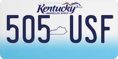 KY license plate 505USF