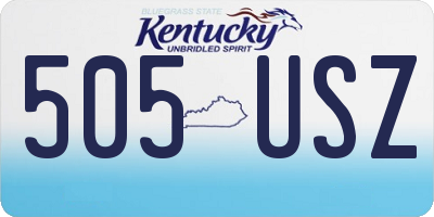 KY license plate 505USZ