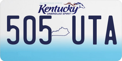 KY license plate 505UTA