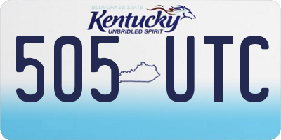 KY license plate 505UTC