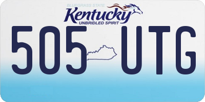 KY license plate 505UTG