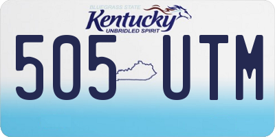 KY license plate 505UTM