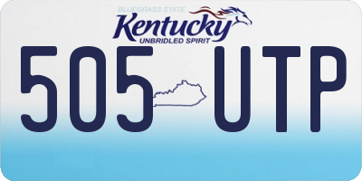 KY license plate 505UTP