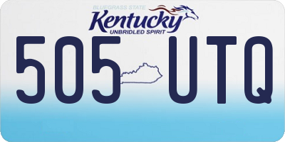 KY license plate 505UTQ