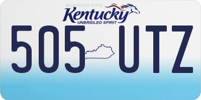 KY license plate 505UTZ