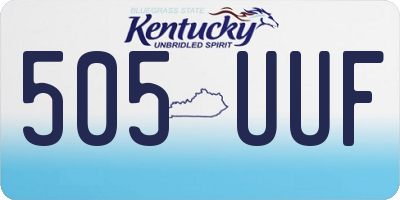 KY license plate 505UUF
