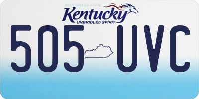 KY license plate 505UVC