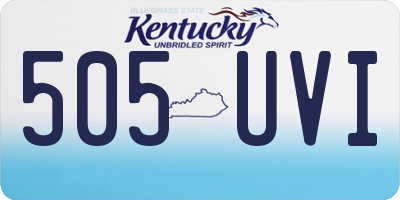 KY license plate 505UVI