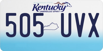 KY license plate 505UVX