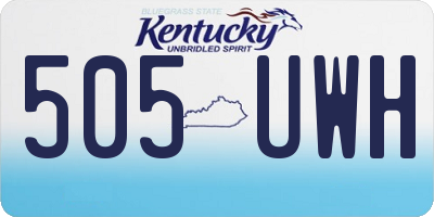 KY license plate 505UWH