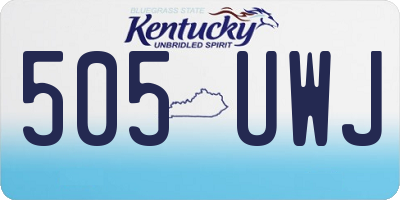 KY license plate 505UWJ