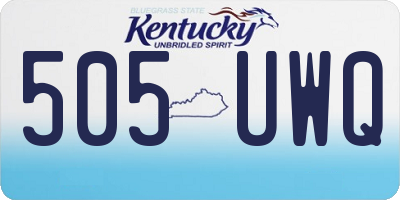 KY license plate 505UWQ