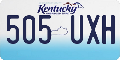 KY license plate 505UXH