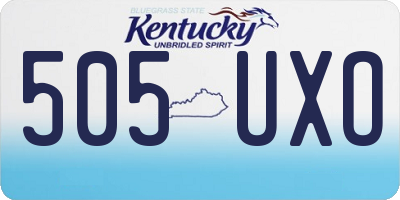 KY license plate 505UXO