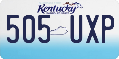 KY license plate 505UXP