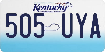 KY license plate 505UYA