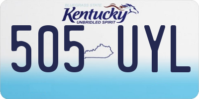 KY license plate 505UYL