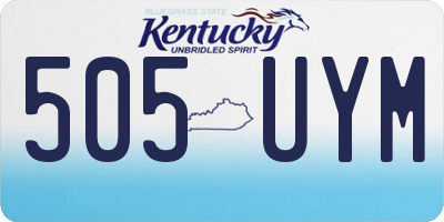 KY license plate 505UYM