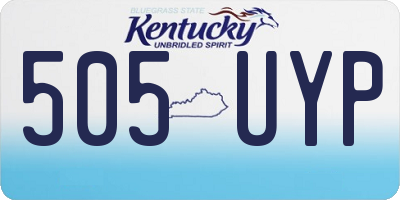 KY license plate 505UYP