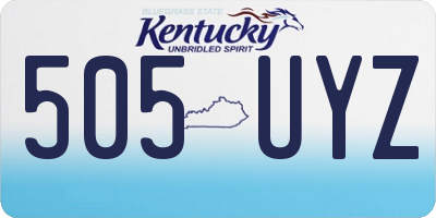KY license plate 505UYZ