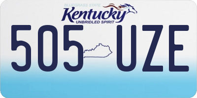 KY license plate 505UZE