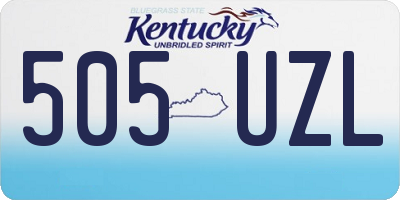 KY license plate 505UZL