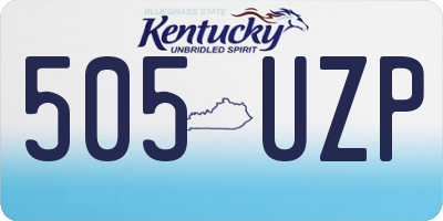 KY license plate 505UZP