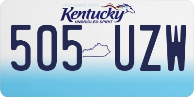 KY license plate 505UZW
