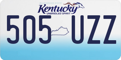 KY license plate 505UZZ