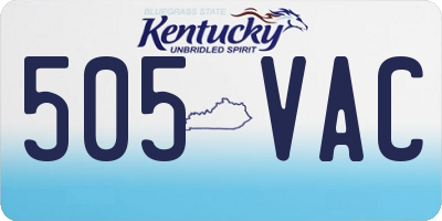 KY license plate 505VAC