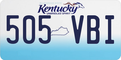 KY license plate 505VBI