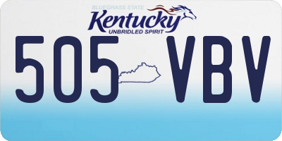 KY license plate 505VBV