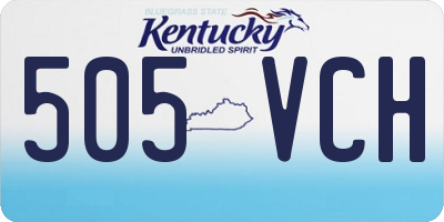 KY license plate 505VCH