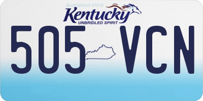 KY license plate 505VCN