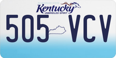 KY license plate 505VCV