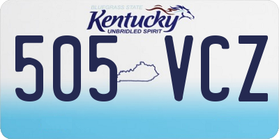 KY license plate 505VCZ