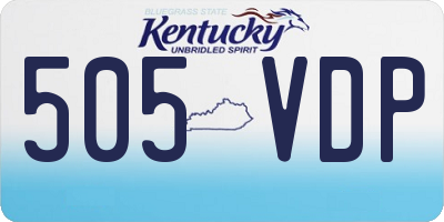 KY license plate 505VDP