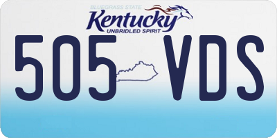 KY license plate 505VDS