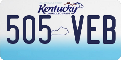 KY license plate 505VEB