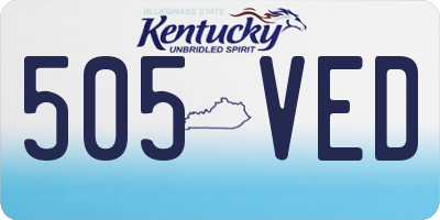 KY license plate 505VED