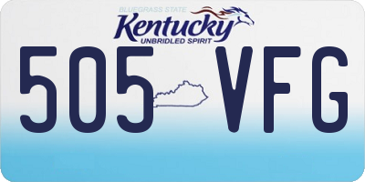 KY license plate 505VFG