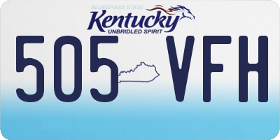 KY license plate 505VFH