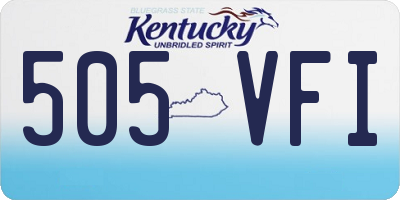 KY license plate 505VFI