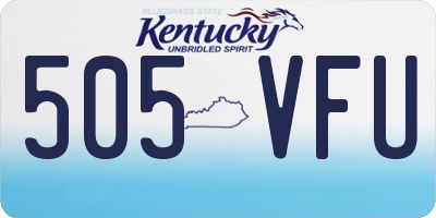 KY license plate 505VFU