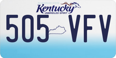 KY license plate 505VFV