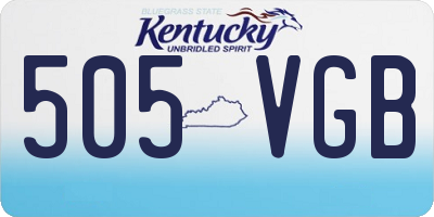 KY license plate 505VGB