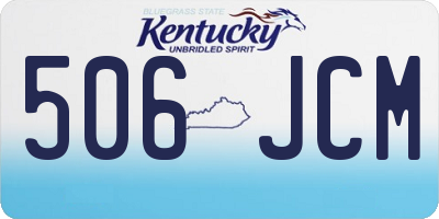 KY license plate 506JCM