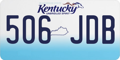 KY license plate 506JDB