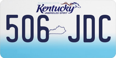 KY license plate 506JDC