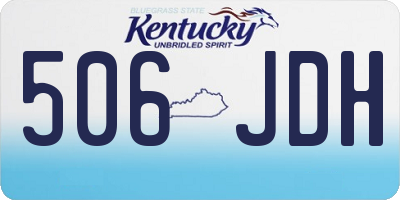 KY license plate 506JDH